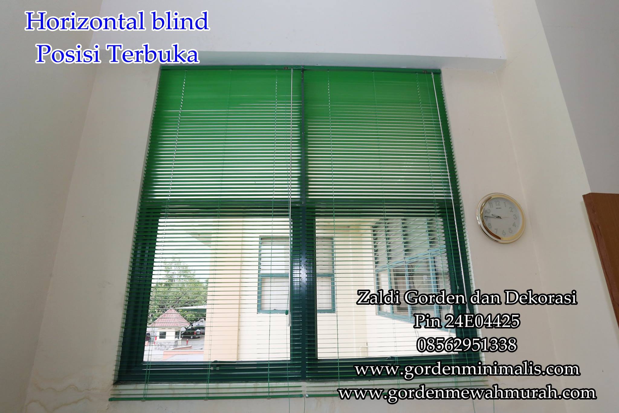 Horizontal Blind gorden untuk jendela minimalis