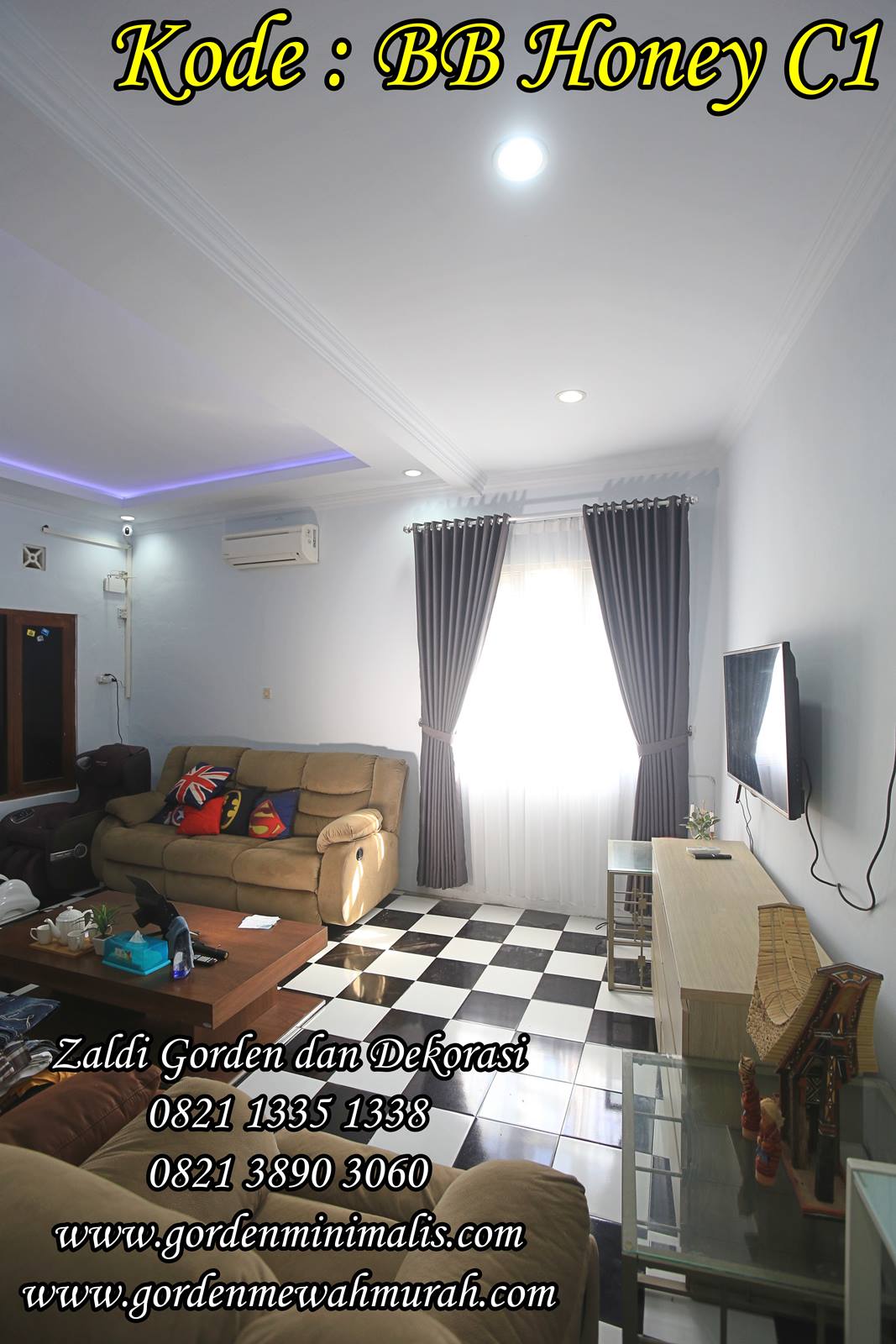 Gorden blackout untuk jendela rumah minimalis bahan bb Honey C1 e Gorden blackout untuk jendela rumah minimalis bahan bb Honey C1 e