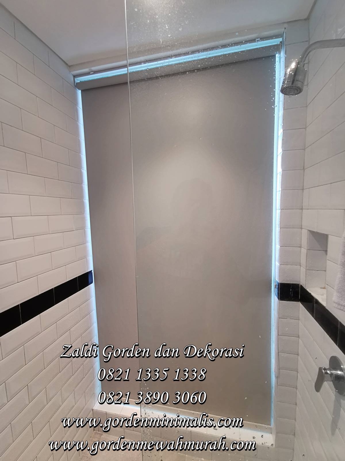 Gorden kamar mandi tahan air roller blind blackout gorden minimalis 1