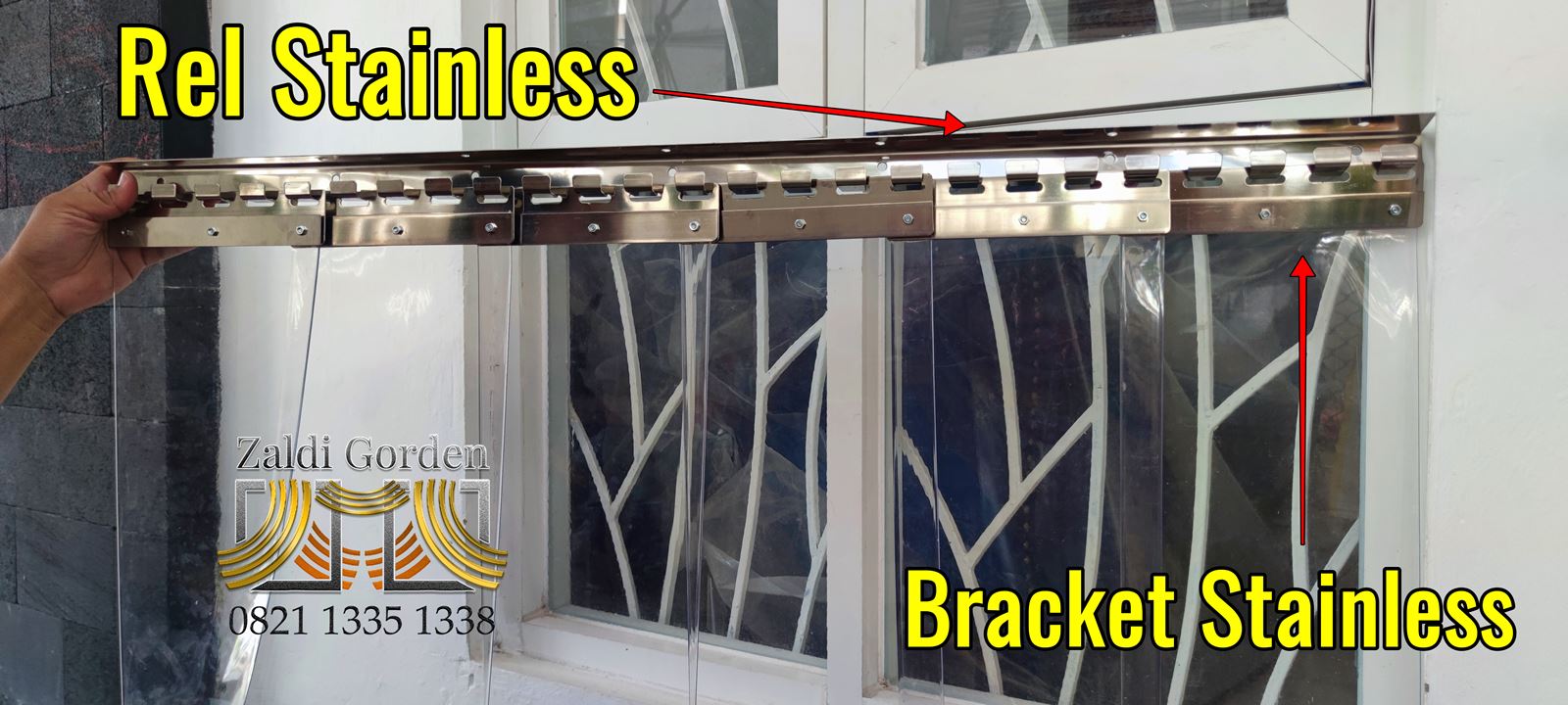 Bracket Stainless Rel Stainless Gorden PVC Strip Curtain 3 PVC Strip Curtain